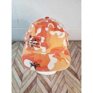 Jr Nation Womens Camo Hat Adjustable Orange White Camo Dale Earnhardt Jr